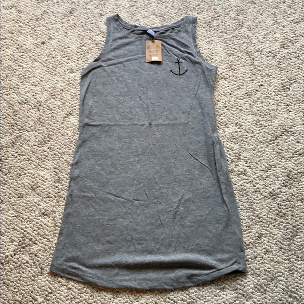 Nautical gray tank dress